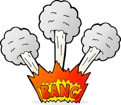 freehand drawn cartoon explosion vector