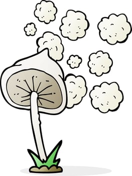 freehand drawn cartoon mushroom vector