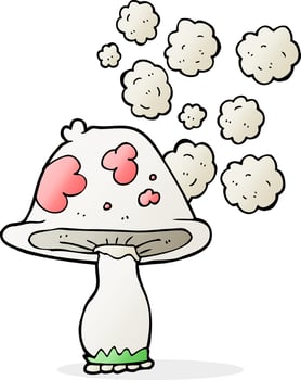freehand drawn cartoon mushroom vector