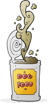 freehand drawn cartoon dog food vector