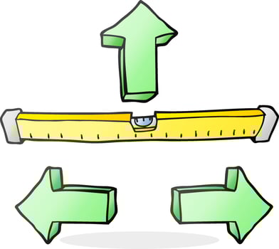 freehand drawn cartoon straight level vector
