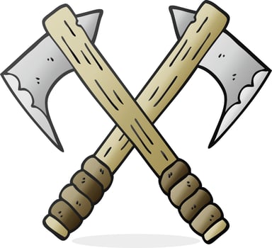 freehand drawn cartoon axes vector