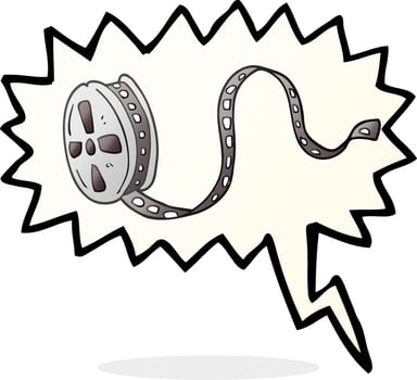 freehand drawn speech bubble cartoon movie film vector