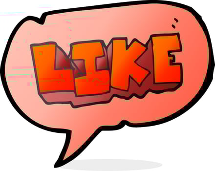freehand drawn speech bubble cartoon word like vector