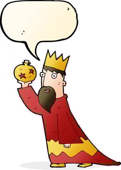 one of the three wise men with speech bubble vector