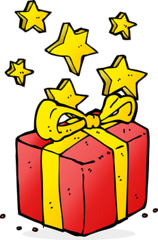 cartoon christmas presents vector