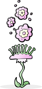 cartoon perfumed flower vector