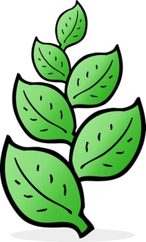 doodle character cartoon leaves vector