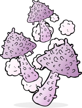 cartoon weird mushrooms vector