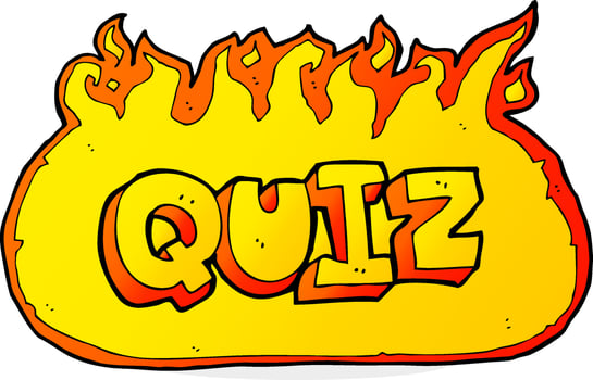 quiz sign cartoon vector