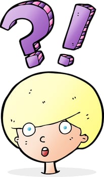 cartoon startled boy vector