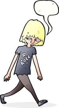 cartoon teenager with speech bubble vector