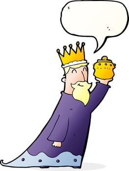 one of the three wise men with speech bubble vector