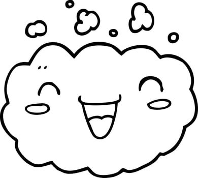 happy cartoon cloud vector