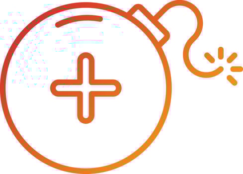Pirate Bomb Icon Style vector