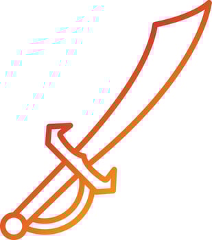 Pirate Knife Icon Style vector