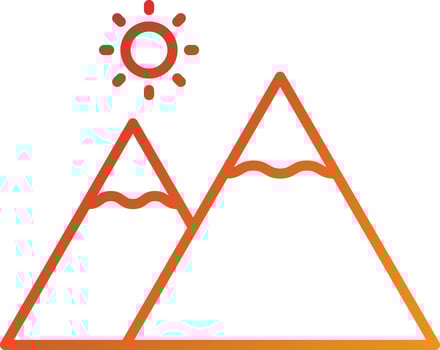 Rocky Mountains Icon Style vector