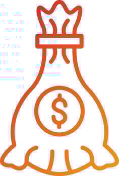 Money Bag Icon Style vector