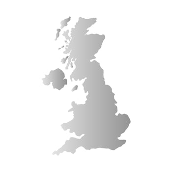 Great britain map illustrated on white background vector