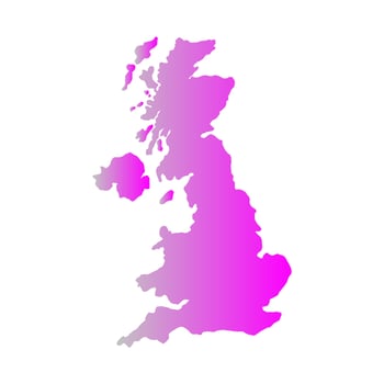 Great britain map illustrated on white background vector