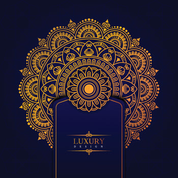 Luxury Golden Royal Mandala Design Vector for Background, Henna, Mahanadi, Tattoo, Islamic, Ornament, Festival, Alpona