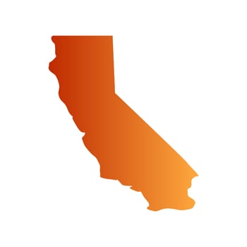 California map illustrated on white background vector