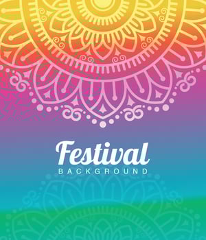 Luxury Colorful Mandala Festival Background Vector Template Free