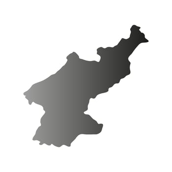 North Korea map illustrated on white background vector