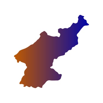 North Korea map illustrated on white background vector