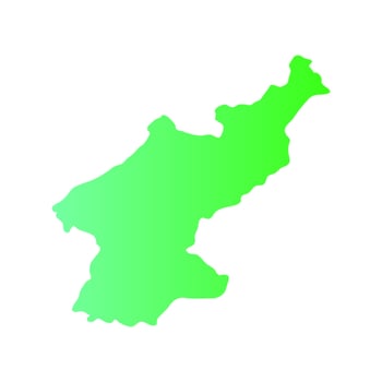 North Korea map illustrated on white background vector