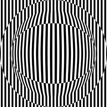 Abstract seamless pattern with eye-like figure, black and white geometric background vector