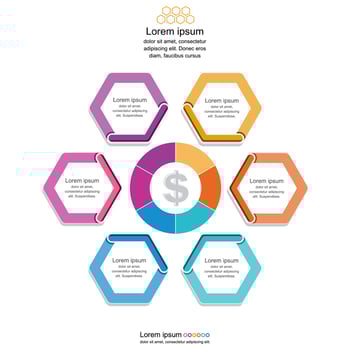 Abstract circle arrows for infographic,business concept infographic,vector illustration vector