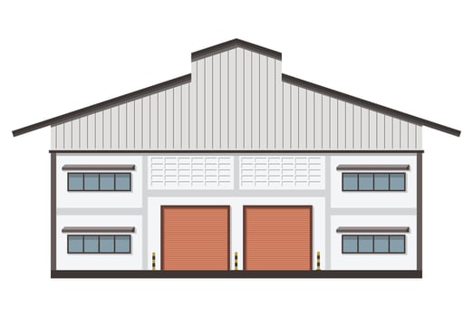 Warehouse transportation in flat style,isolate on whrite background vector illustration