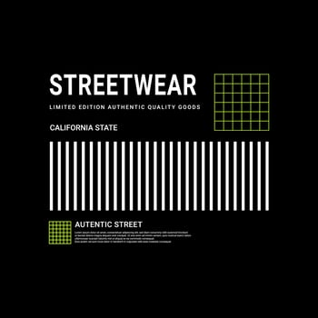 Streetwear t-shirt design, suitable for screen printing, jackets and others vector