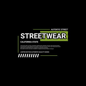 Streetwear t-shirt design, suitable for screen printing, jackets and others vector