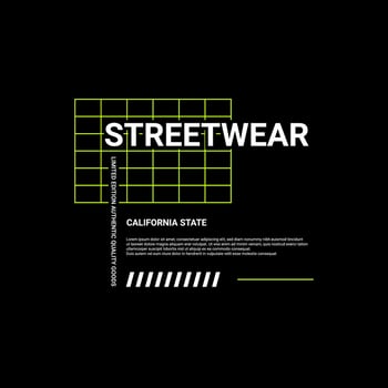Streetwear t-shirt design, suitable for screen printing, jackets and others vector