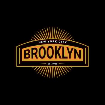 Brooklyn writing design, suitable for screen printing t-shirts, clothes, jackets and others vector