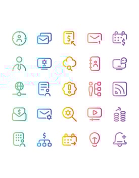 Business marketing Icon Set 30 isolated on white background vector
