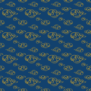 Line art seamless cloud pattern on colored background. vector