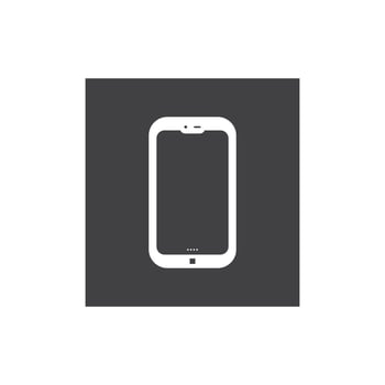 Digital device icon, smartphone with buttons isolated on white background. Vector design elements set illustration for web, app, internet