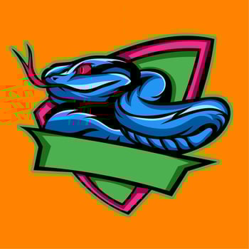 viper logo esports, for game squads, teams, and the reptile lover community vector