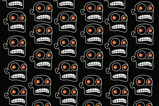 comic skull patterns vector