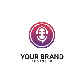 GRADIENT PODCAST LOGO DESIGN vector
