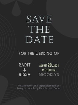 Geometry, Summer wedding invitation. Invitation card, decoration, art deco, elegant, luxury, oval vector