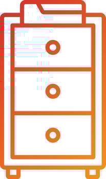 Filing Cabinet Icon Style vector