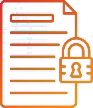 Document Locked Icon Style vector