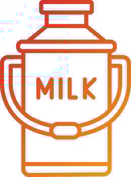Milk Bucket Icon Style vector