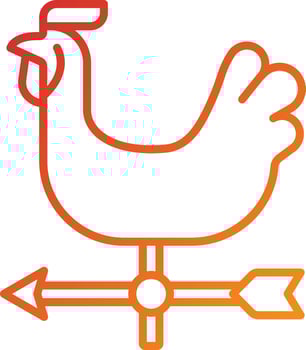 Weather Vane Icon Style vector
