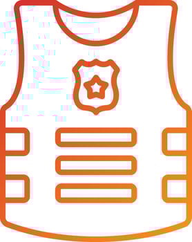 Bulletproof Vest Icon Style vector
