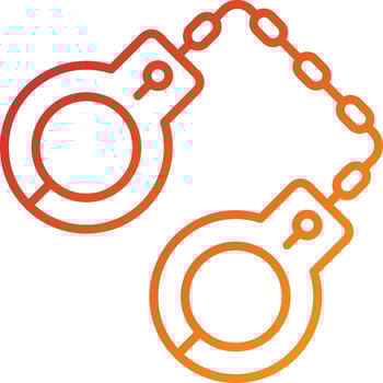 Handcuffs Icon Style vector